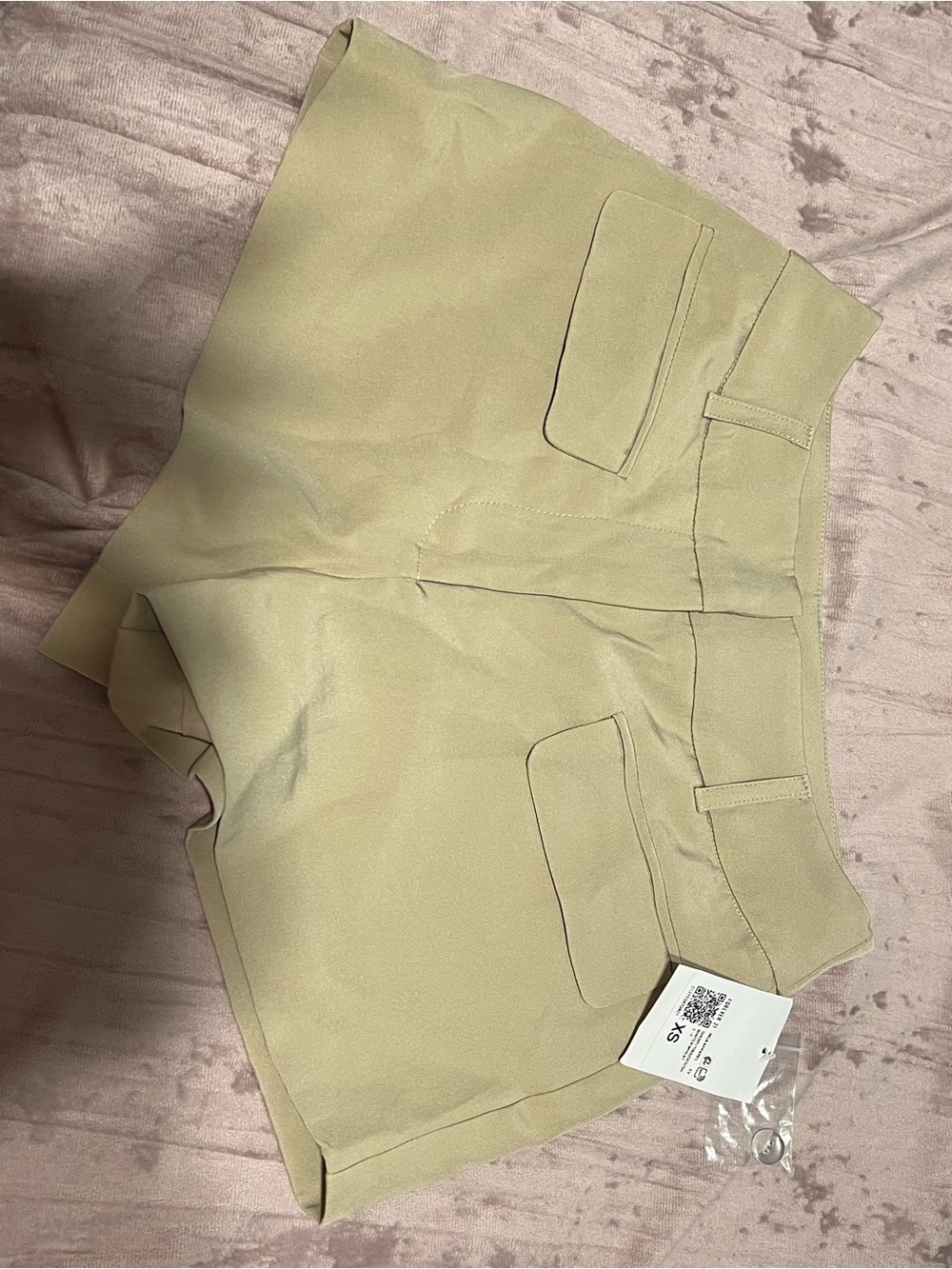 Forever 21 Light Olive High-Rise Tailored Shorts